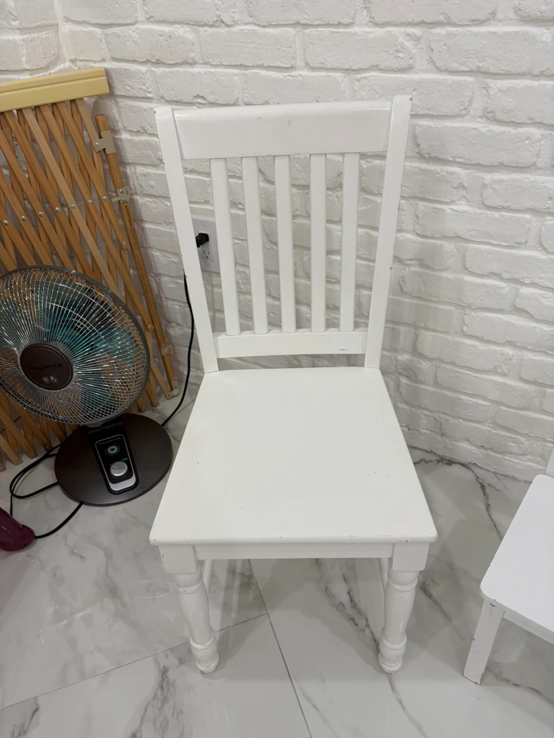 White Wooden Dining Chair