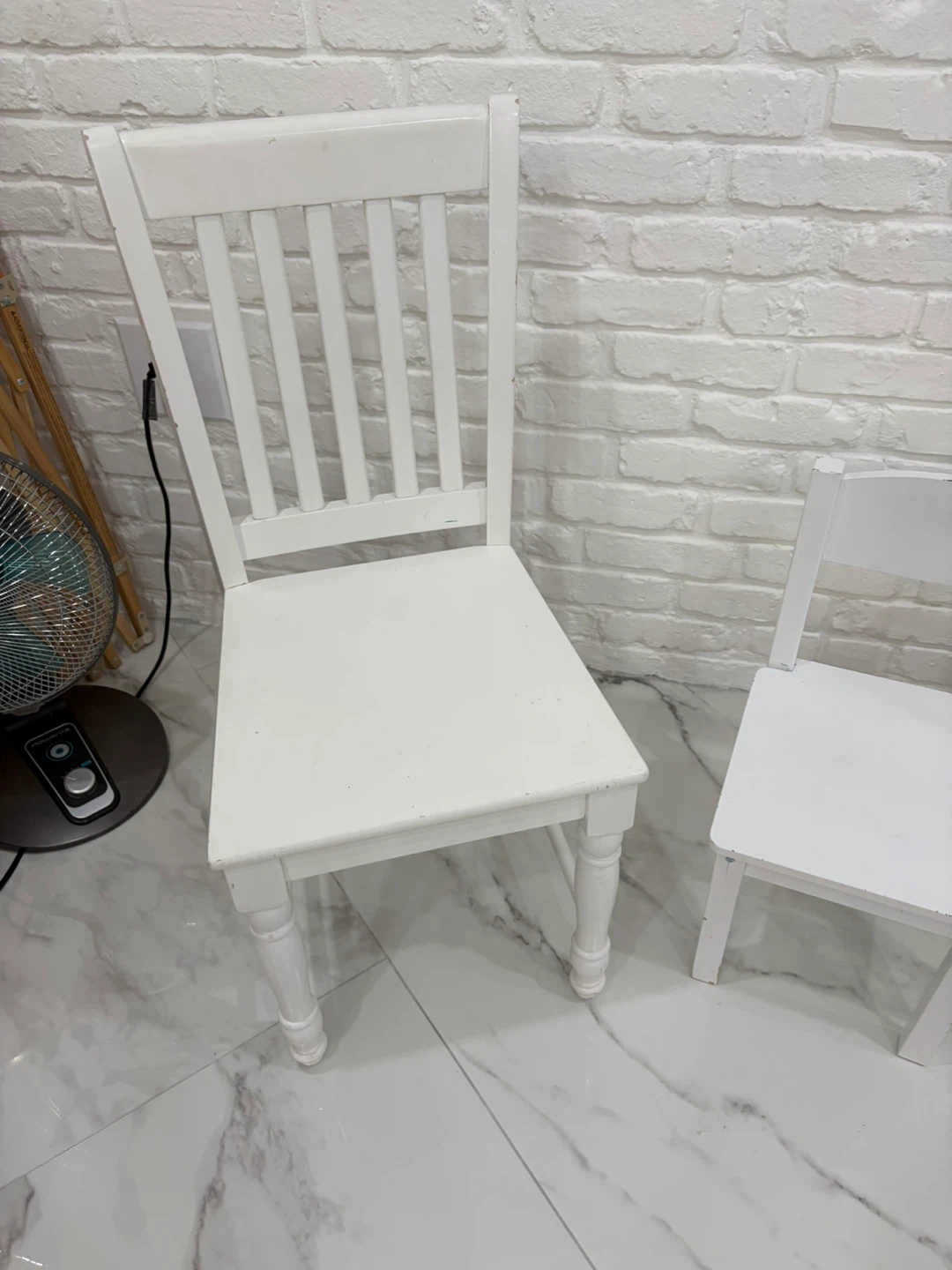 White Wooden Dining Chair - photo 2