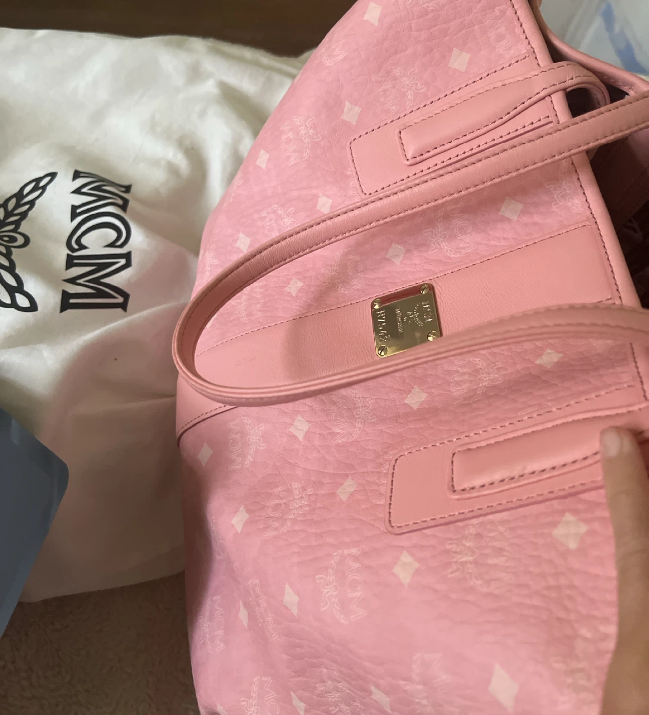 MCM blossom Pink Liz VI shopper med Tote Bag