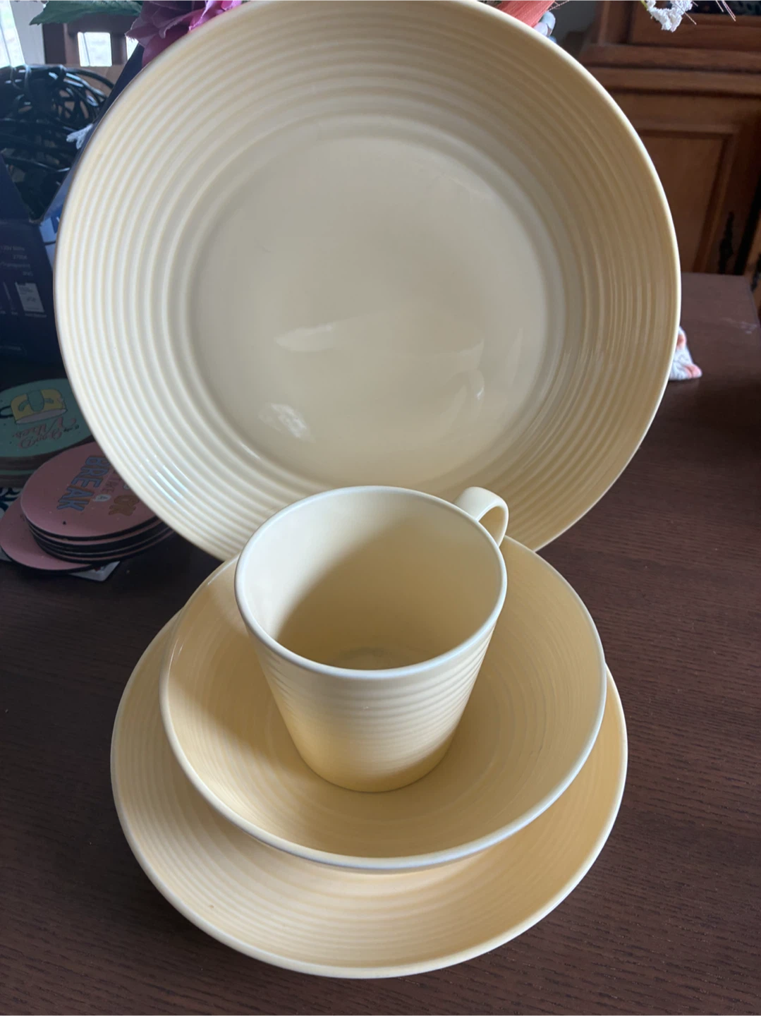 Yellow Swirl Dinnerware Set by Gordon Ramsey