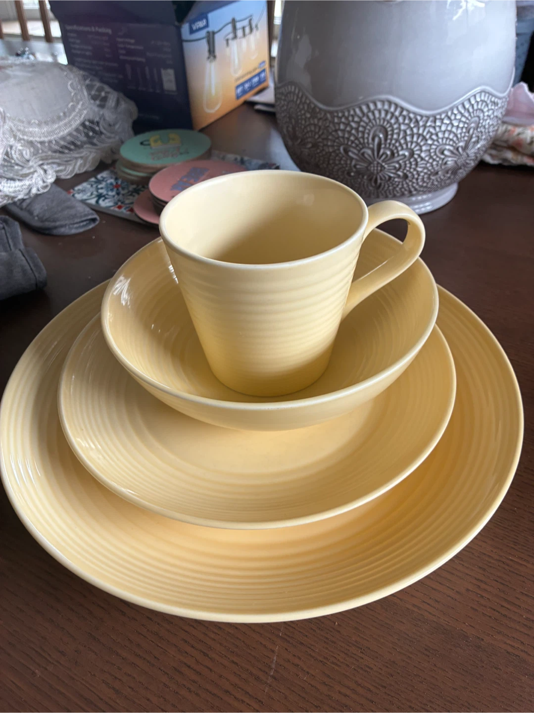 Yellow Swirl Dinnerware Set by Gordon Ramsey - photo 2