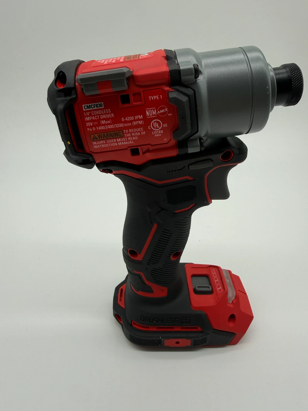 CRAFTSMAN BRUSHLESS Cordless Impact Driver 20V 1/4in Tool Only - photo 3