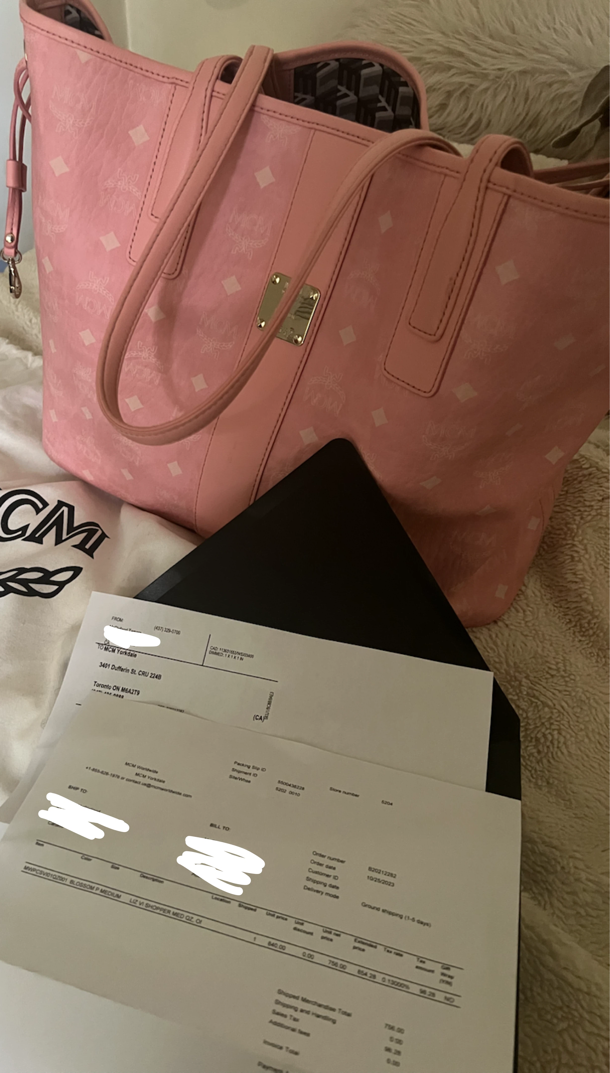 MCM blossom Pink Liz VI shopper med Tote Bag - photo 2