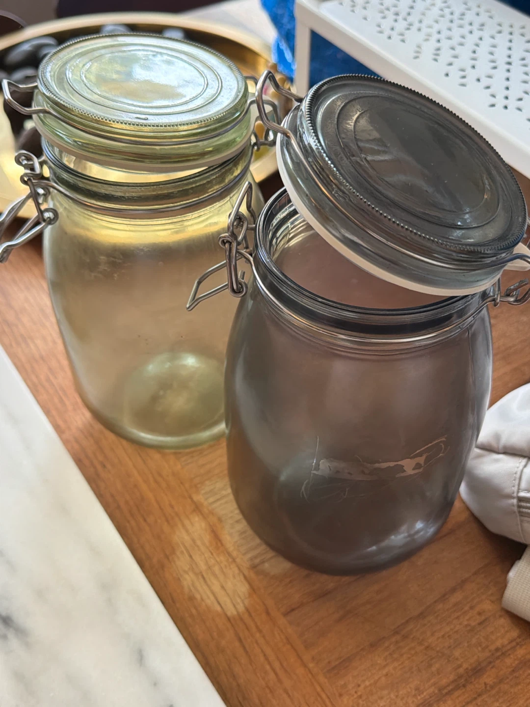 Two IKEA Korken Glass Jars (1.8L)