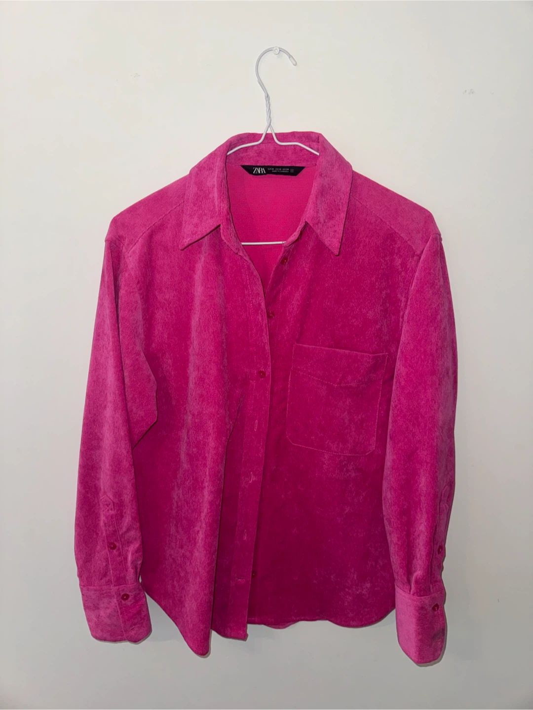 ZARA Pink Corduroy Shirt