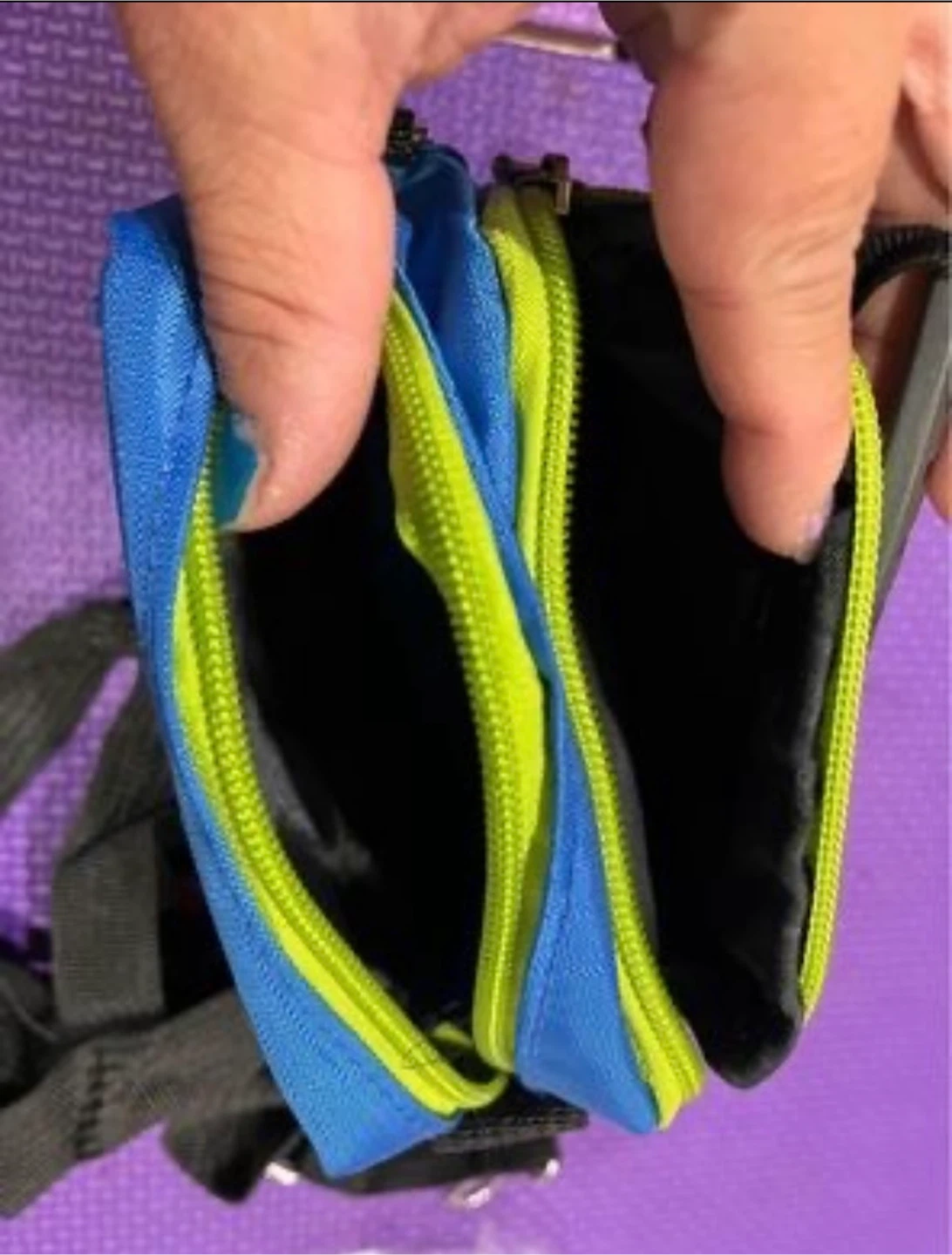 Blue Small Zippered Pouch Bag with Strap - photo 3
