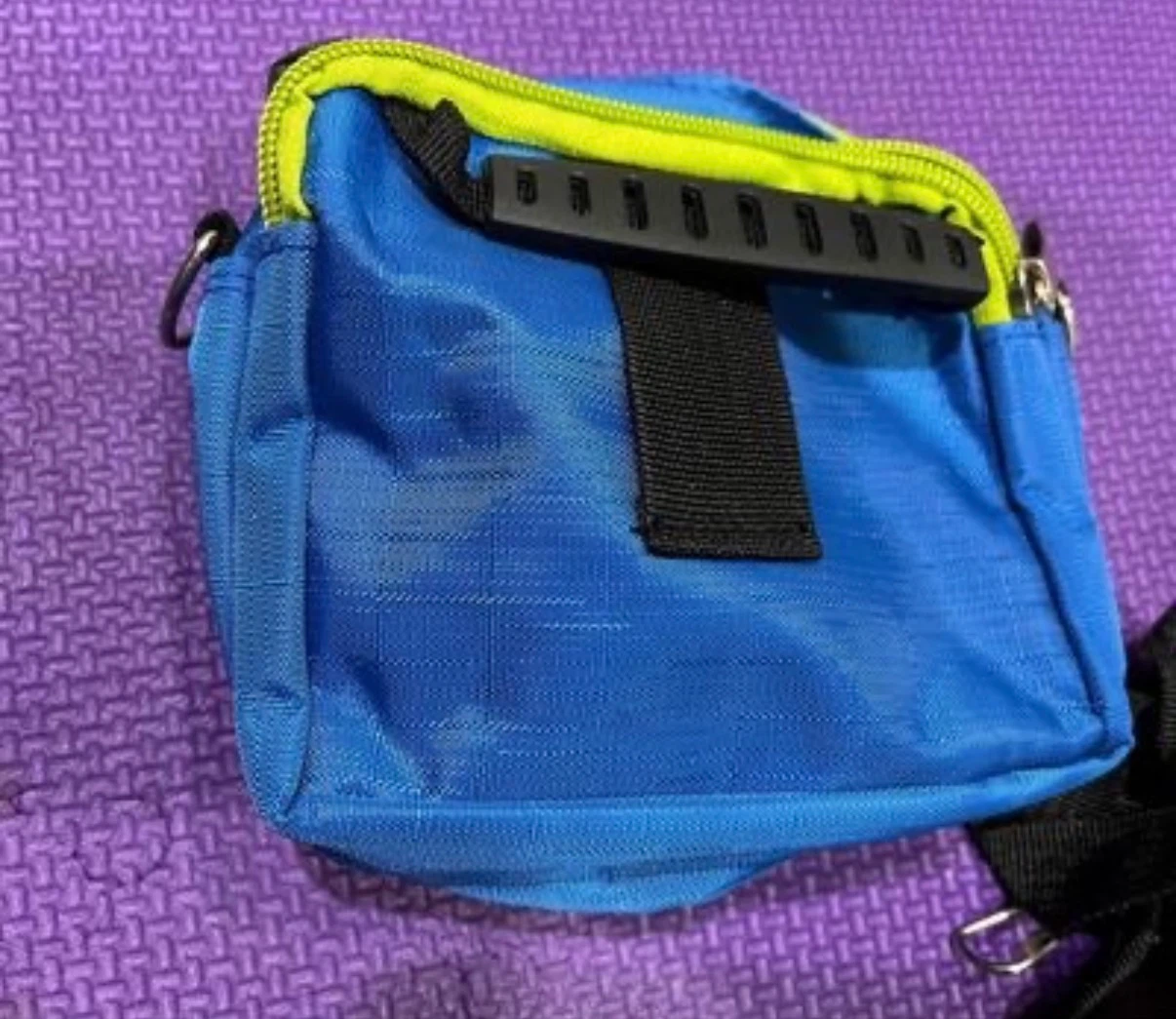 Blue Small Zippered Pouch Bag with Strap - photo 4