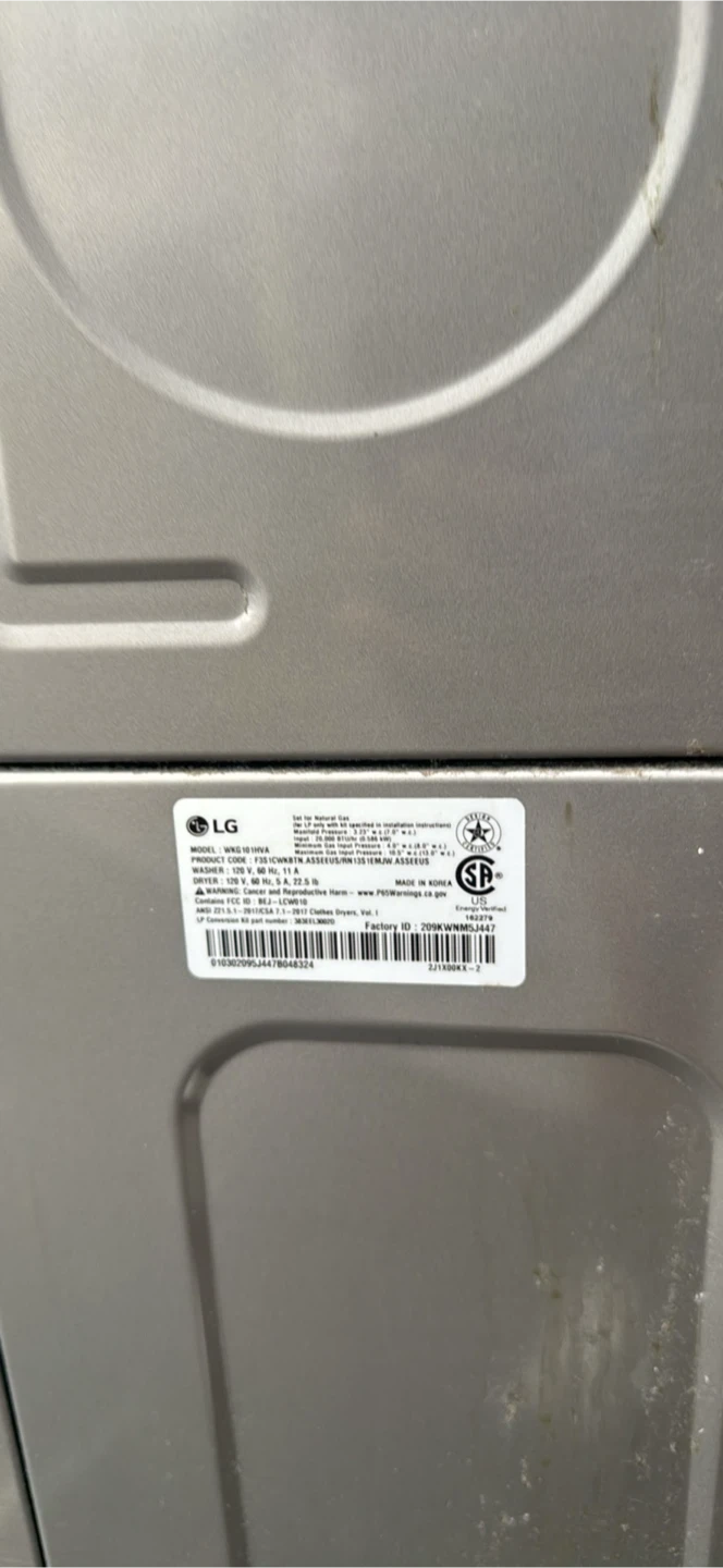 LG ThinQ Stackable Washer and Dryer Set gas Dryer - photo 5