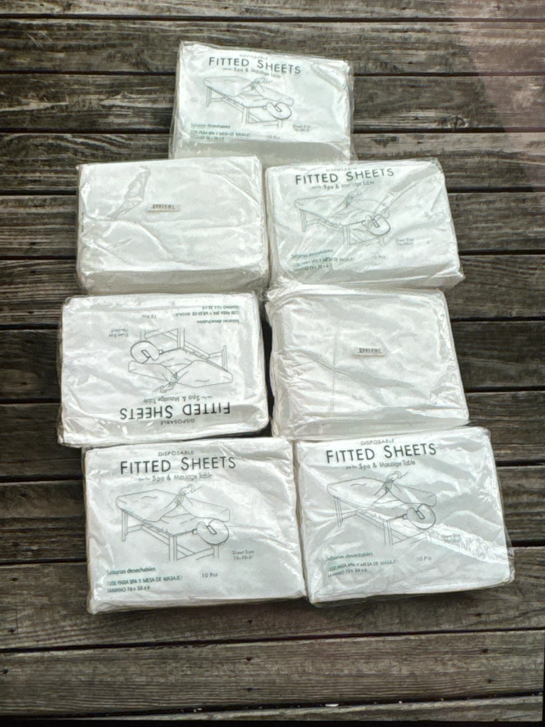 Disposable Fitted Sheets for Spa & Massage Table (7 Packs of 10) - photo 2