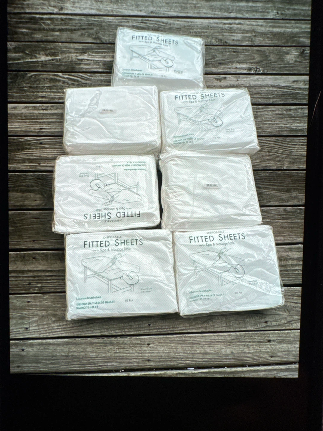 Disposable Fitted Sheets for Spa & Massage Table (7 Packs of 10) - photo 3