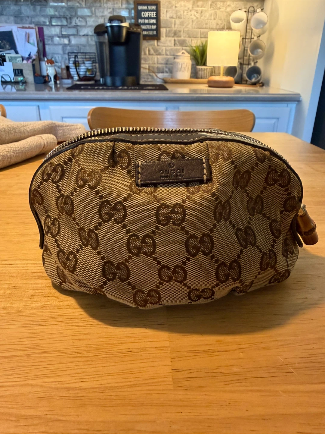 Gucci GG Monogram Pouch Cosmetic Bag