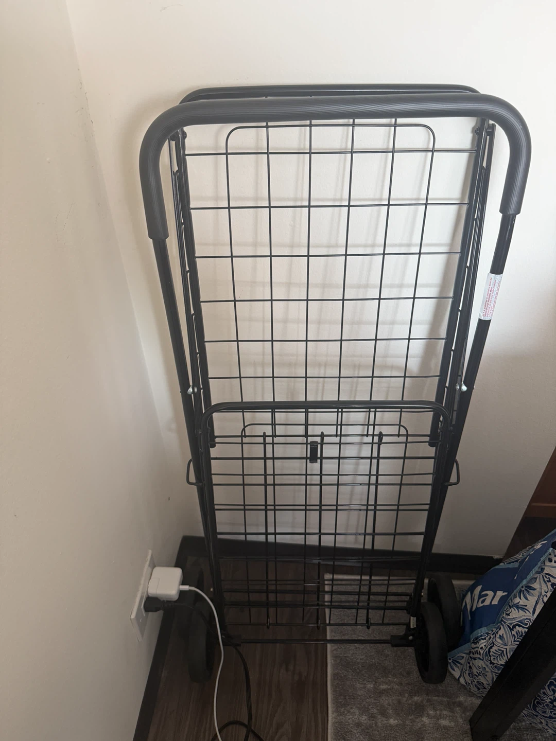 Black Rolling Shopping Cart