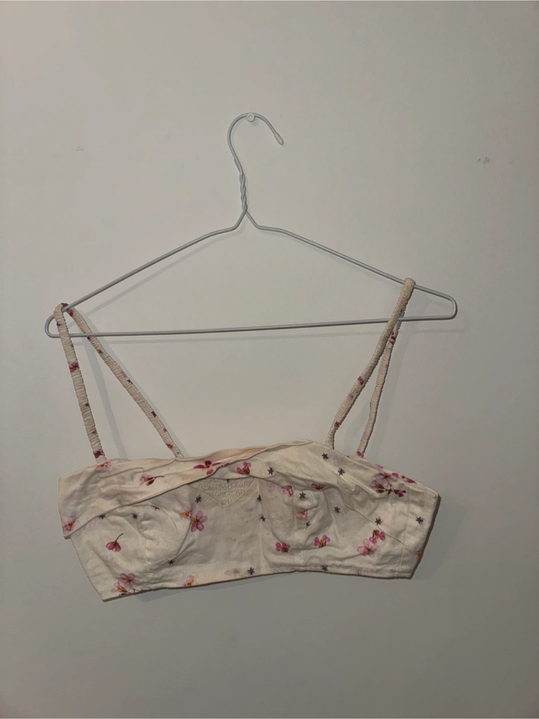 H&M Linen Blend Floral Bustier Top - photo 2