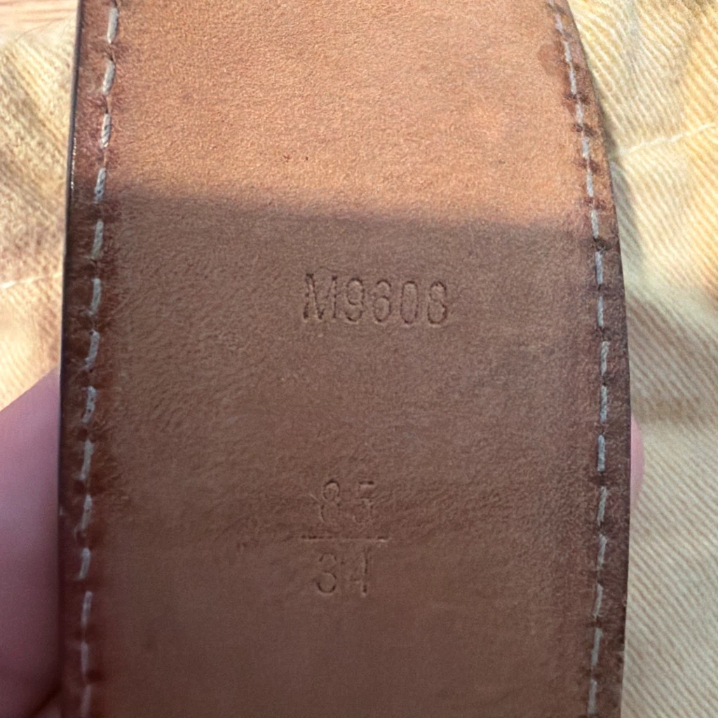 Louis Vuitton Monogram Belt with Gold LV Buckle - photo 2