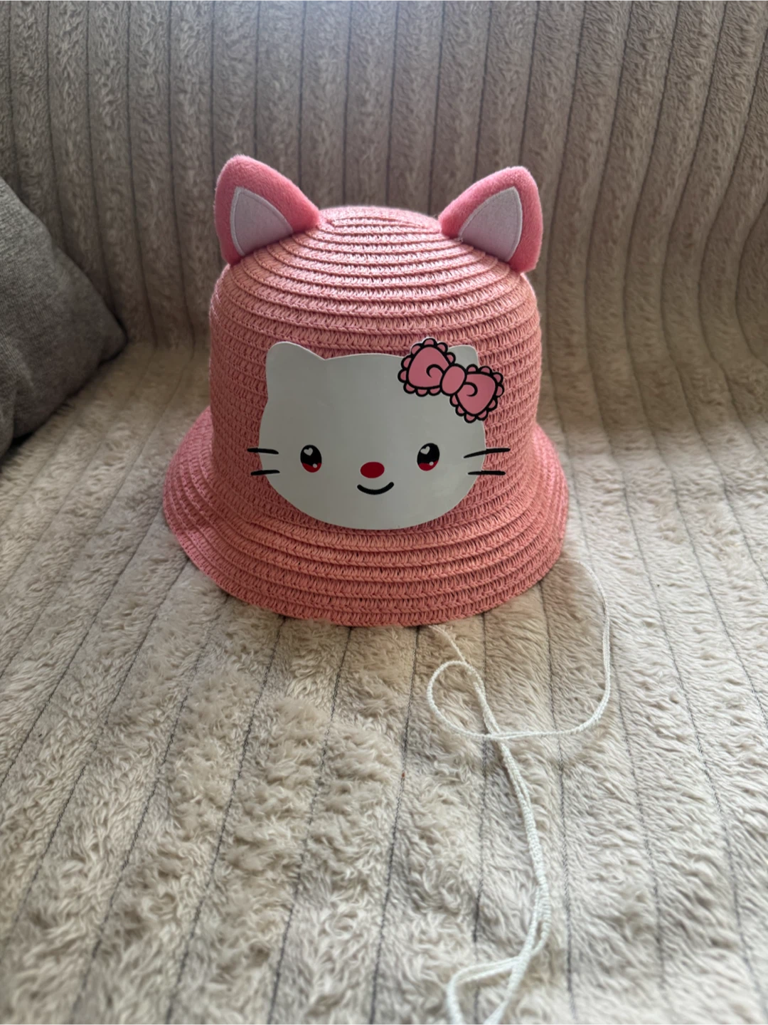 Hello Kitty Cat Ear Straw Hat - photo 3