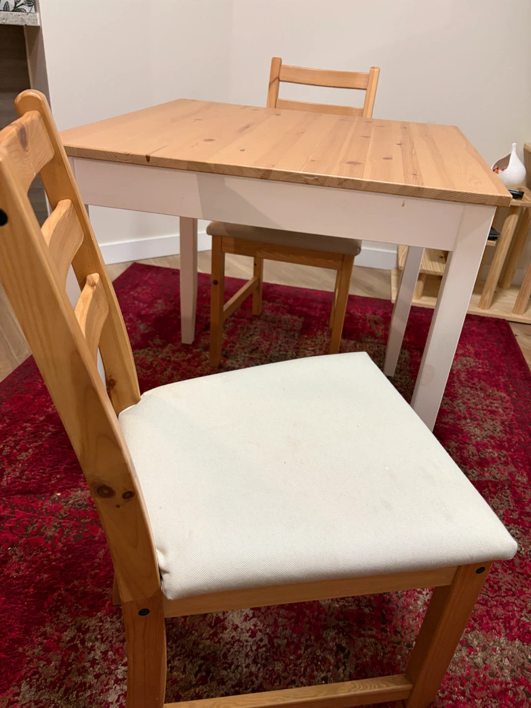 IKEA dining table and two chairs - photo 2