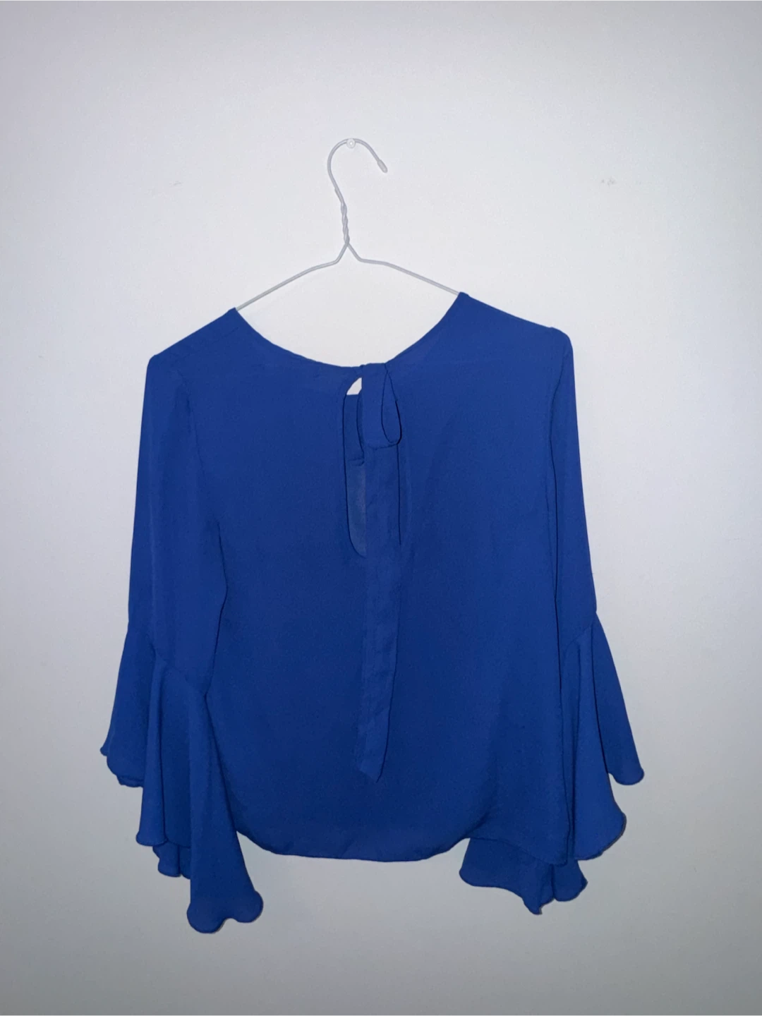 Suzy Shier Blue Bell Sleeve Blouse - photo 3