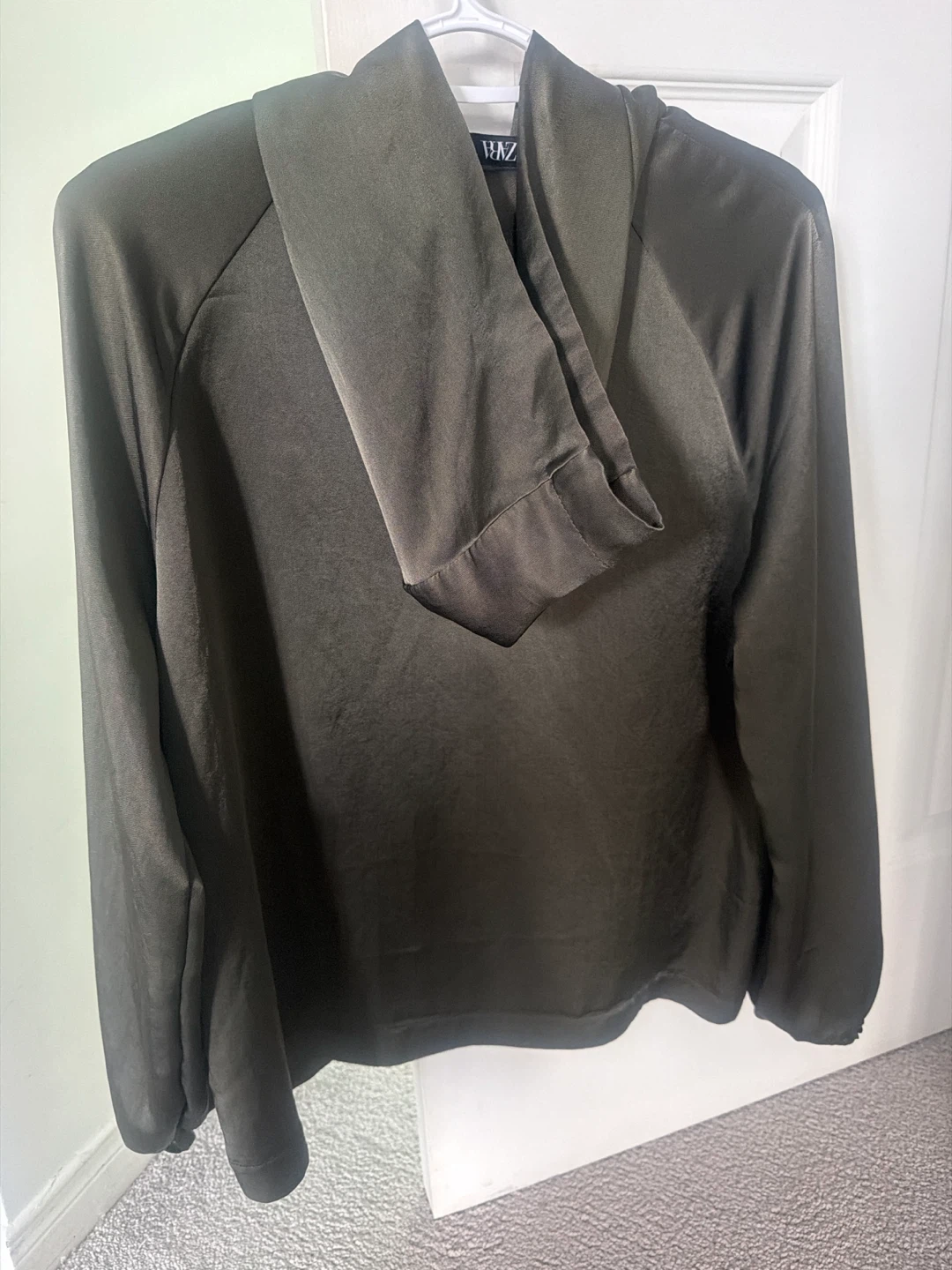 Zara Hooded Jacket - Olive Green - photo 2