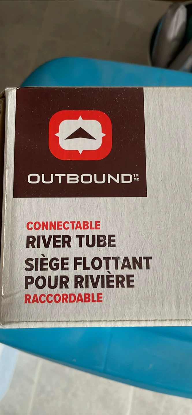 Outbound Connectable River Tube - White/Blue, 51-in