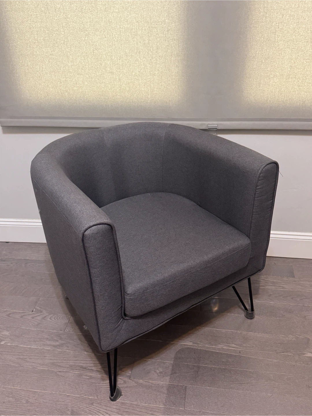 Gray Upholstered Accent Chair