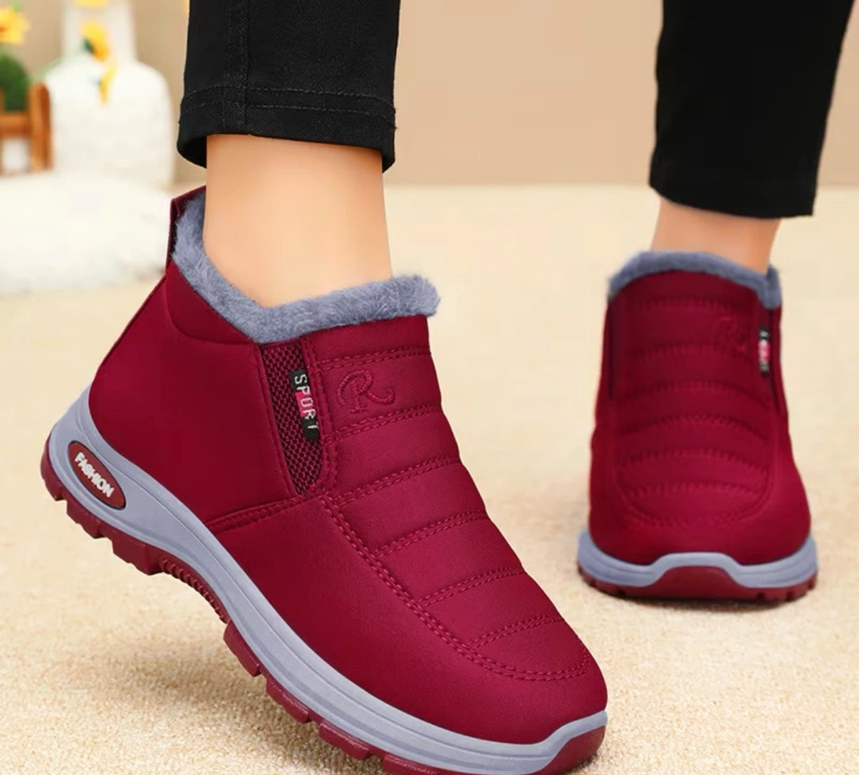 Red Fashion Sport Ankle Boots