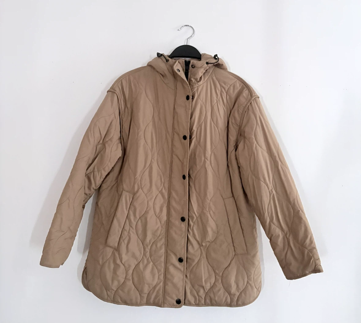 Zara water repellant Hooded Jacket - taupe brown - photo 2