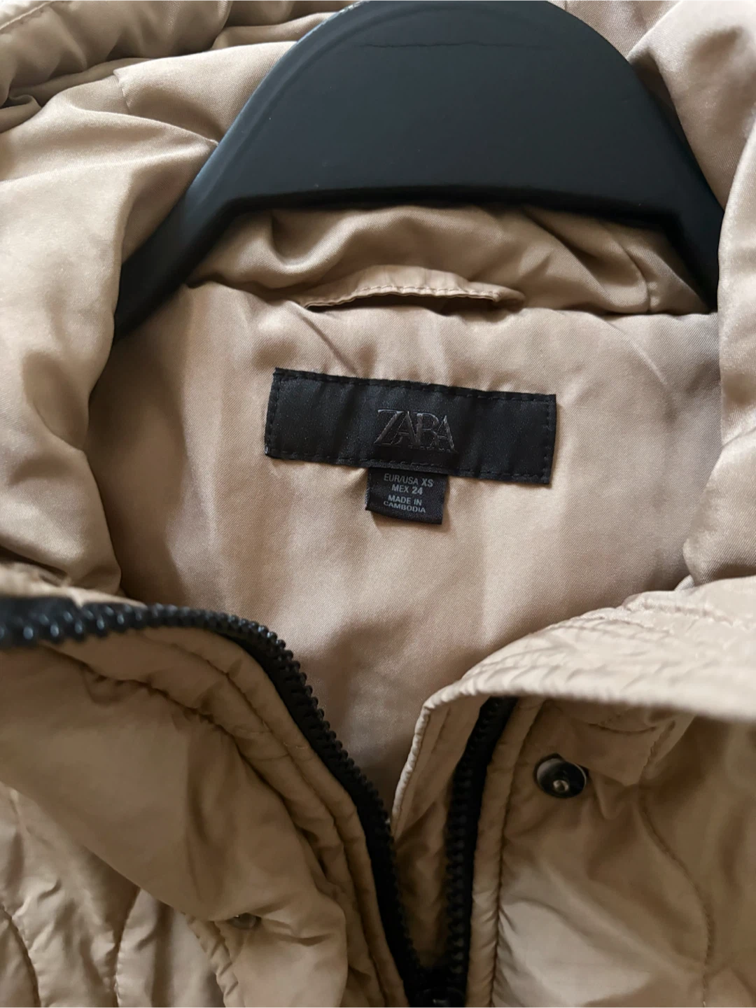 Zara water repellant Hooded Jacket - taupe brown - photo 5
