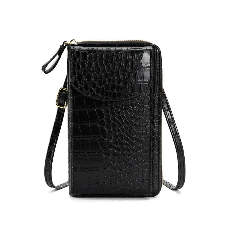 Tiny Big Bag Mae Crossbody Phone Bag - Black