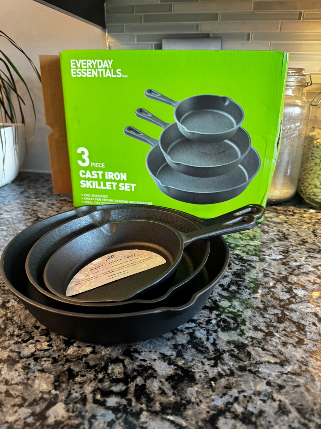 Everyday Essentials 3 Piece Cast Iron Skillet Set - photo 2