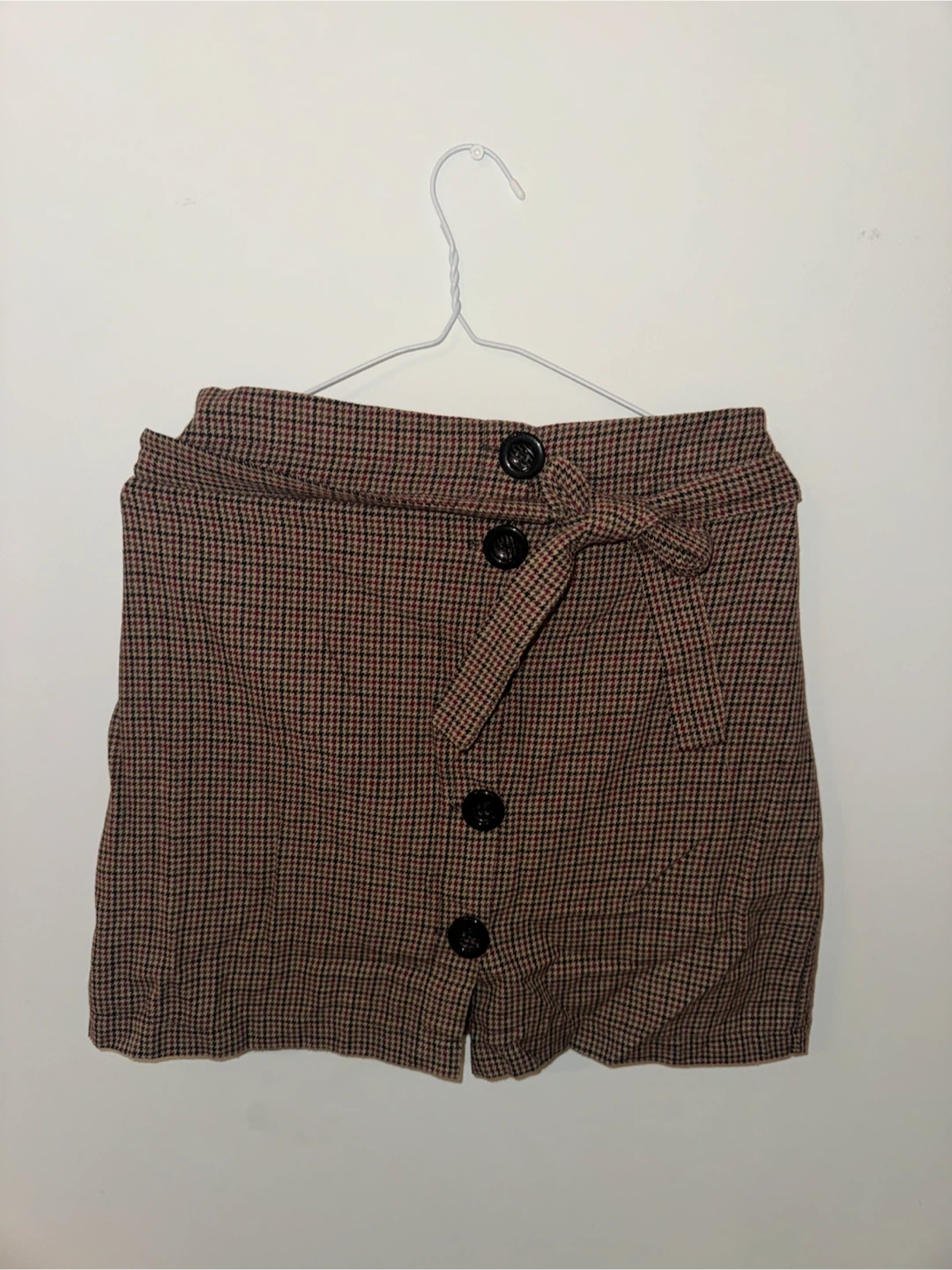 Zabai ne Houndstooth Mini Skirt S/M