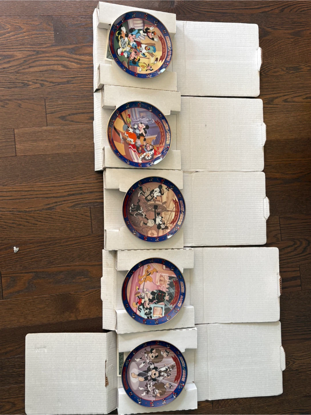Mickey and Minnie Through the Years Collector Plates (Set of 5)