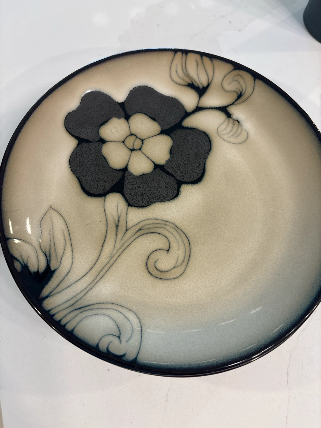 Corelle Pfaltzgraff Charcoal Bloom Dinner Plates (Set of 3)
