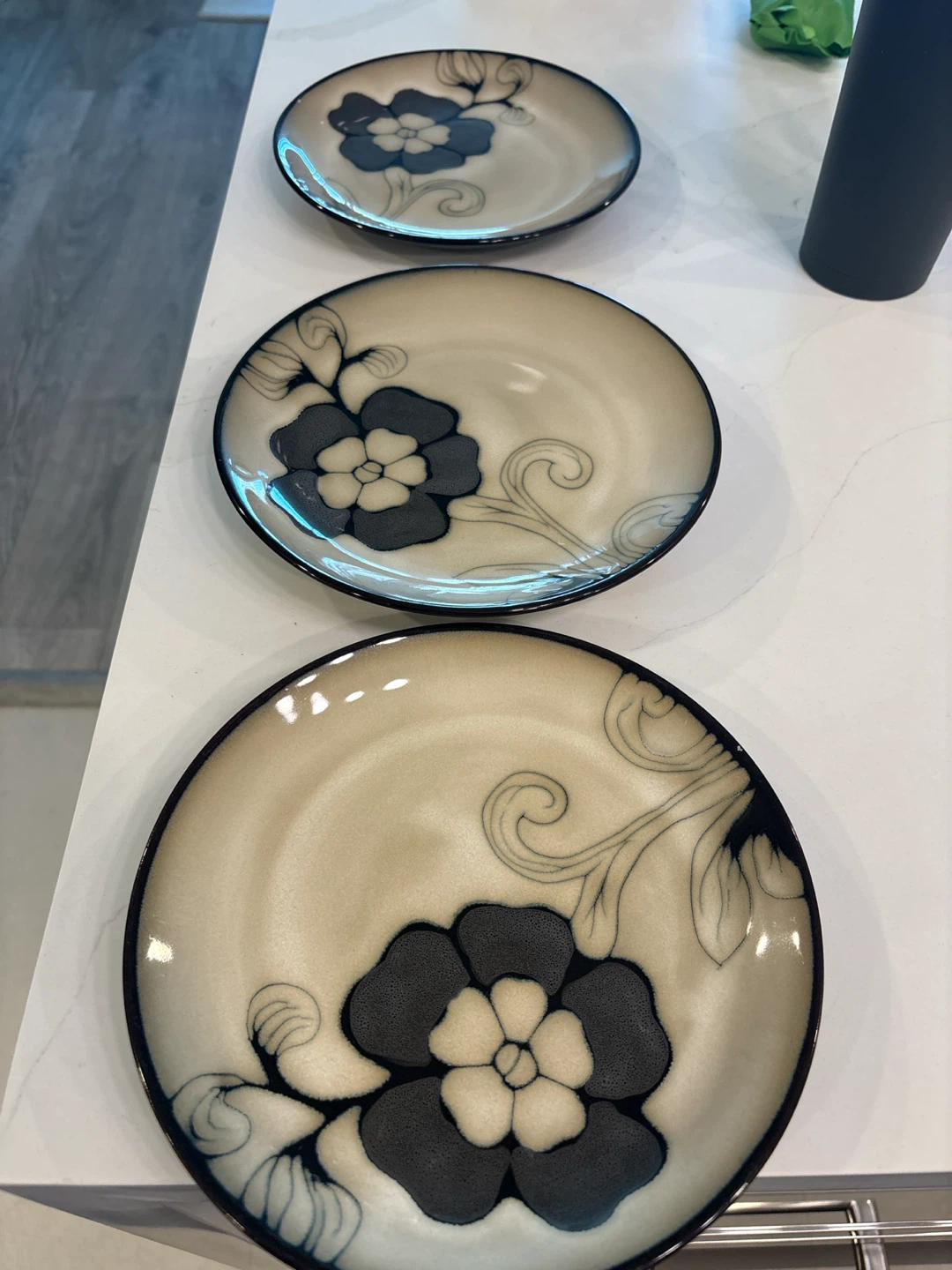 Corelle Pfaltzgraff Charcoal Bloom Dinner Plates (Set of 3) - photo 4
