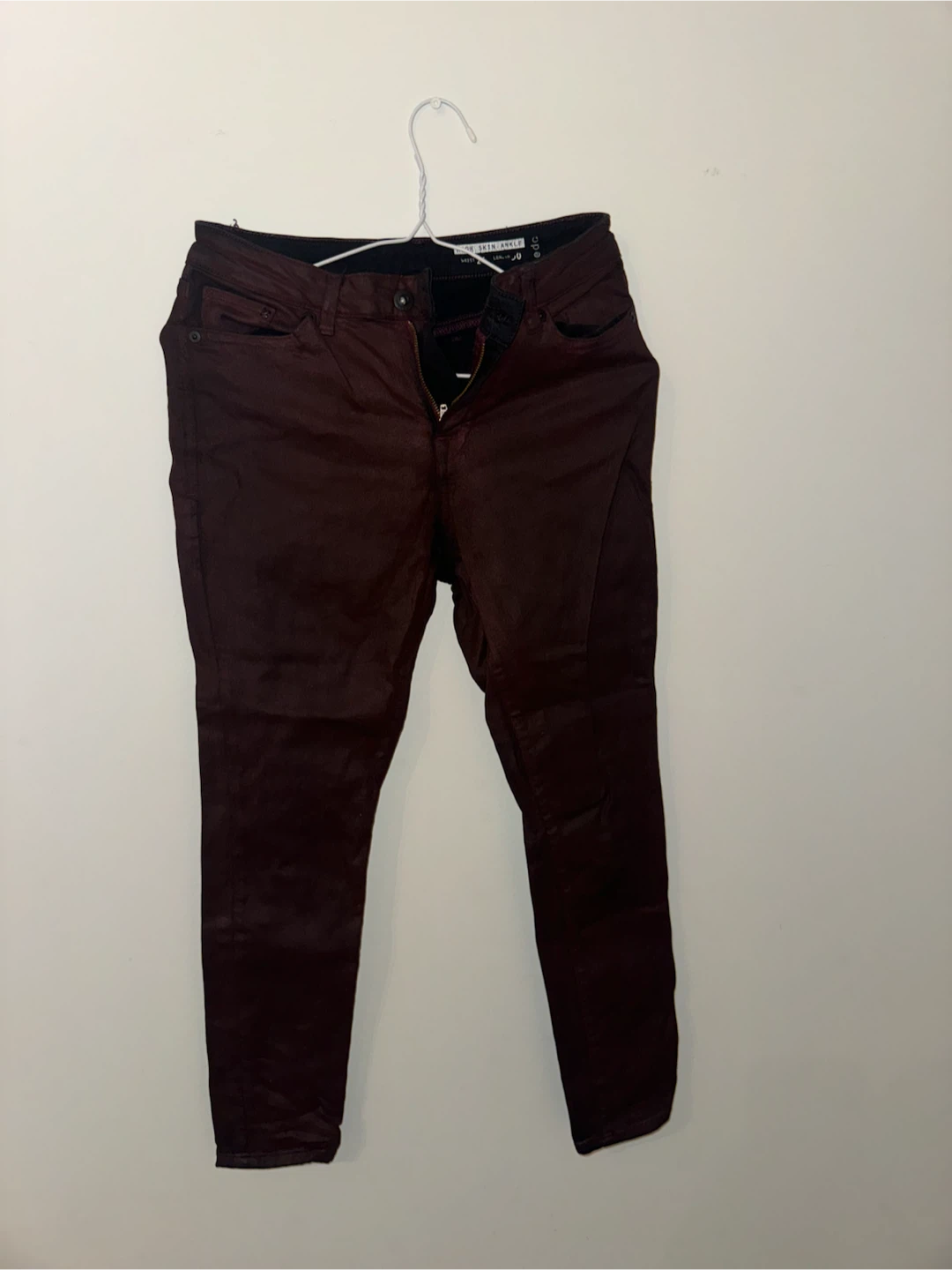 Burgundy Esprit High Skin Ankle Jeans