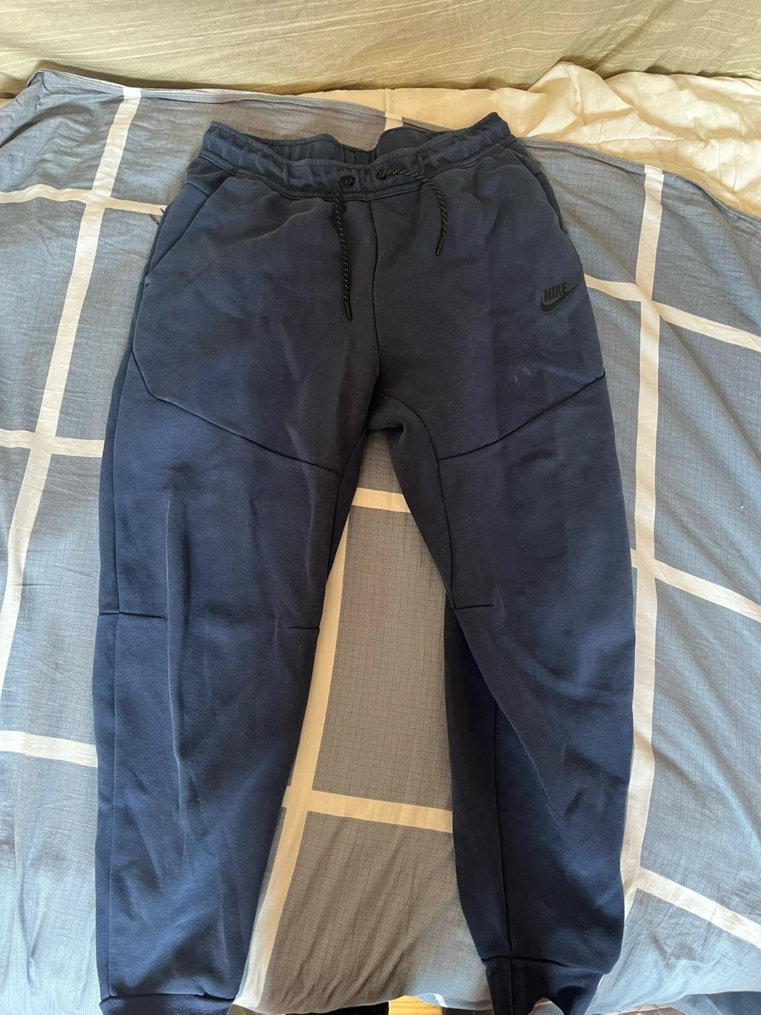 Nike Tech Fleece Joggers - Navy Blue - Size M