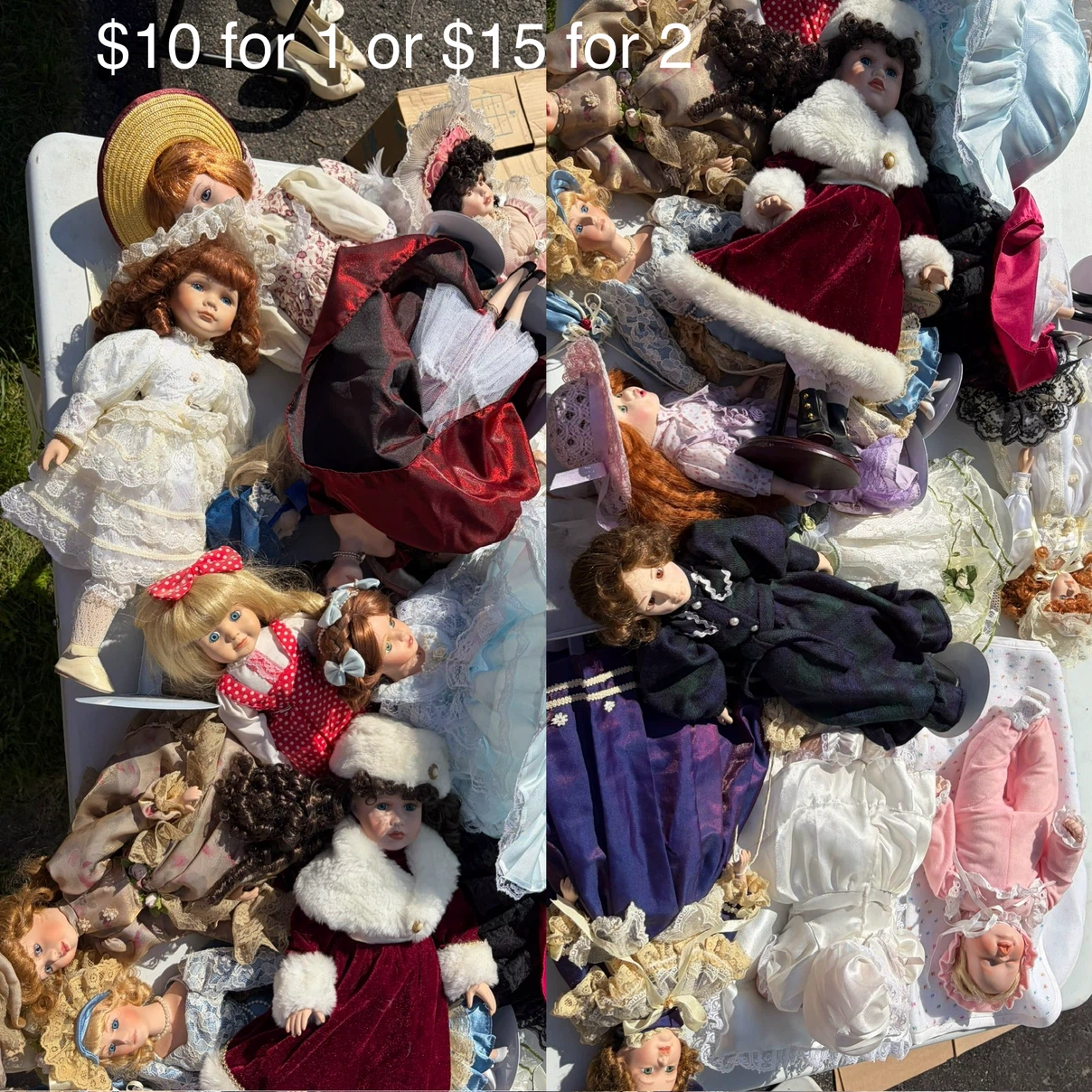Assorted Vintage Porcelain Dolls