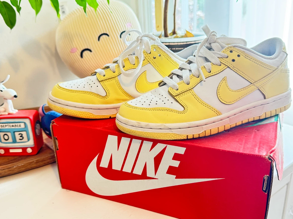 Nike Dunk Low Yellow and White Sneakers