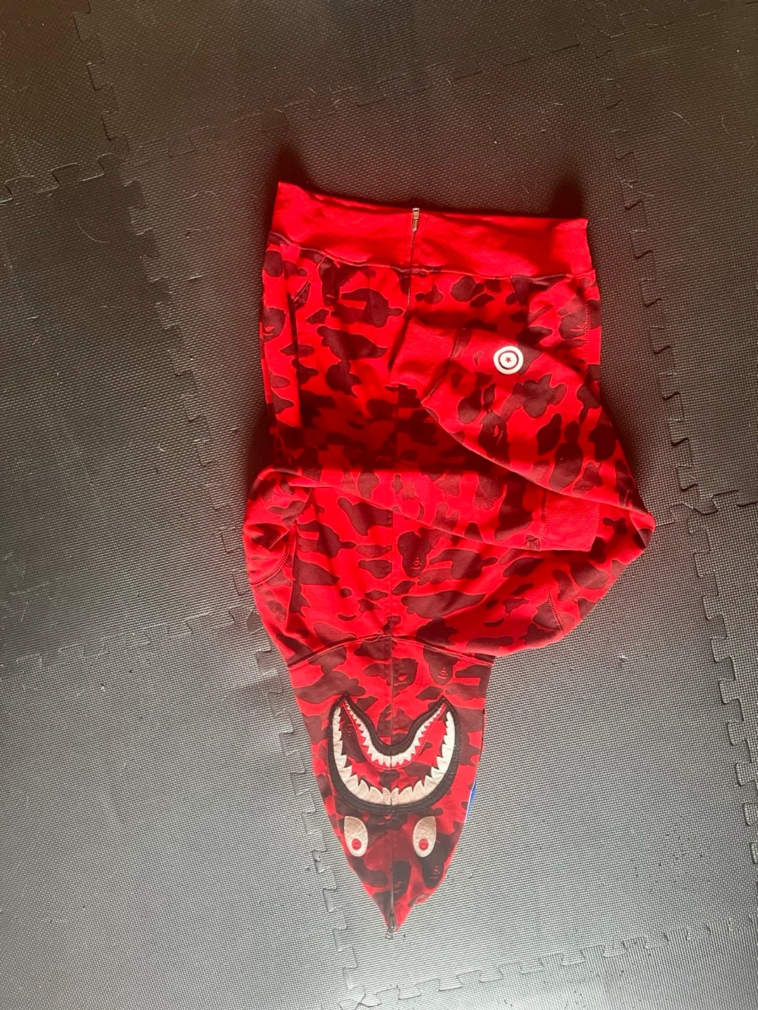 BAPE Full Zip Hoodie Red Camo Shark