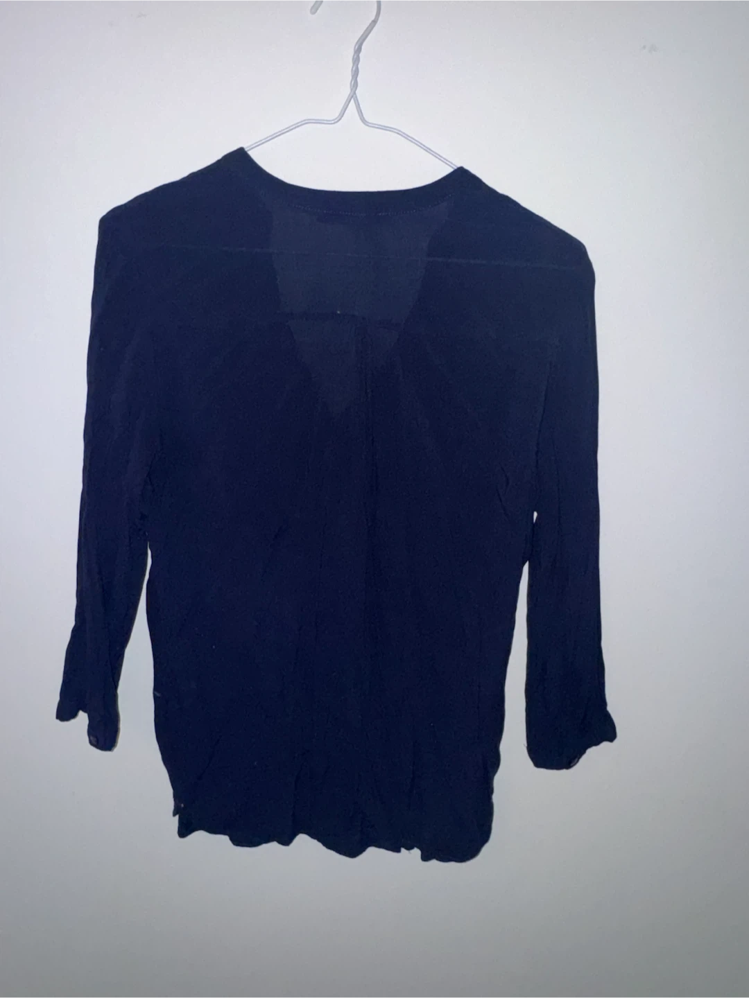 Befree Basic Navy Blue Button-Up Blouse - photo 3
