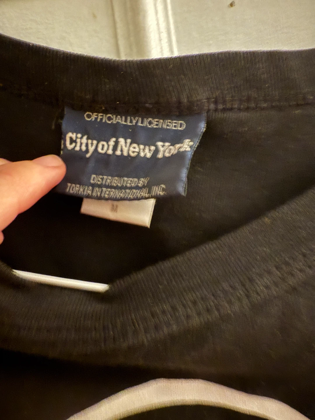 Made in NY Black Tee / T-shirt size medium vintage New York City - photo 3