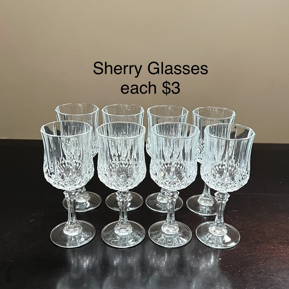 Longchamp Crystal Wine Glasses / Cristal D'Arques France - photo 3