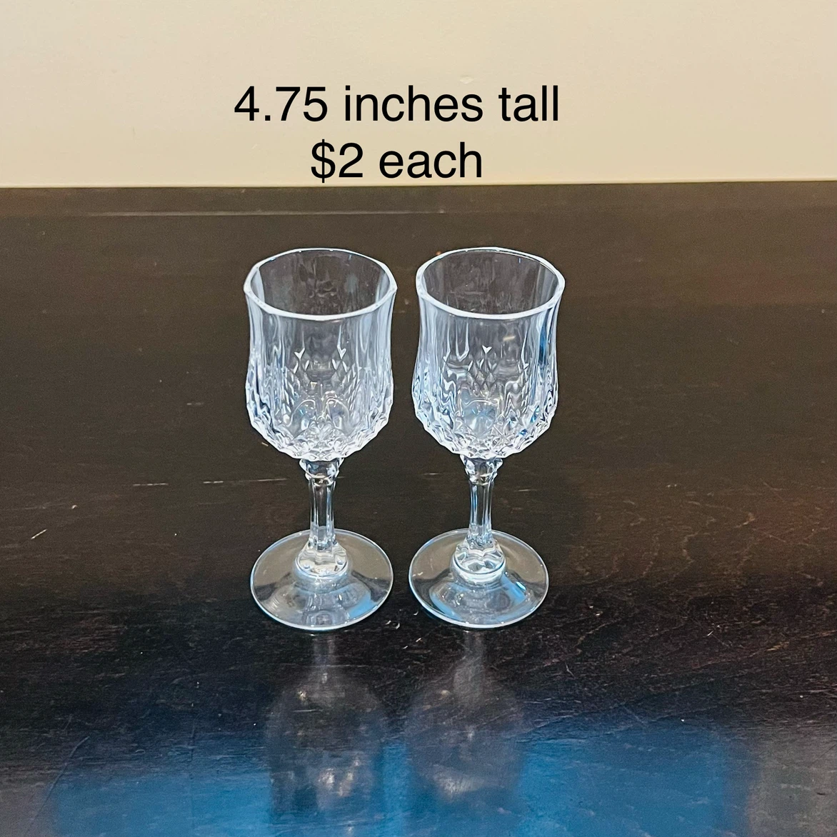 Longchamp Crystal Wine Glasses / Cristal D'Arques France - photo 4