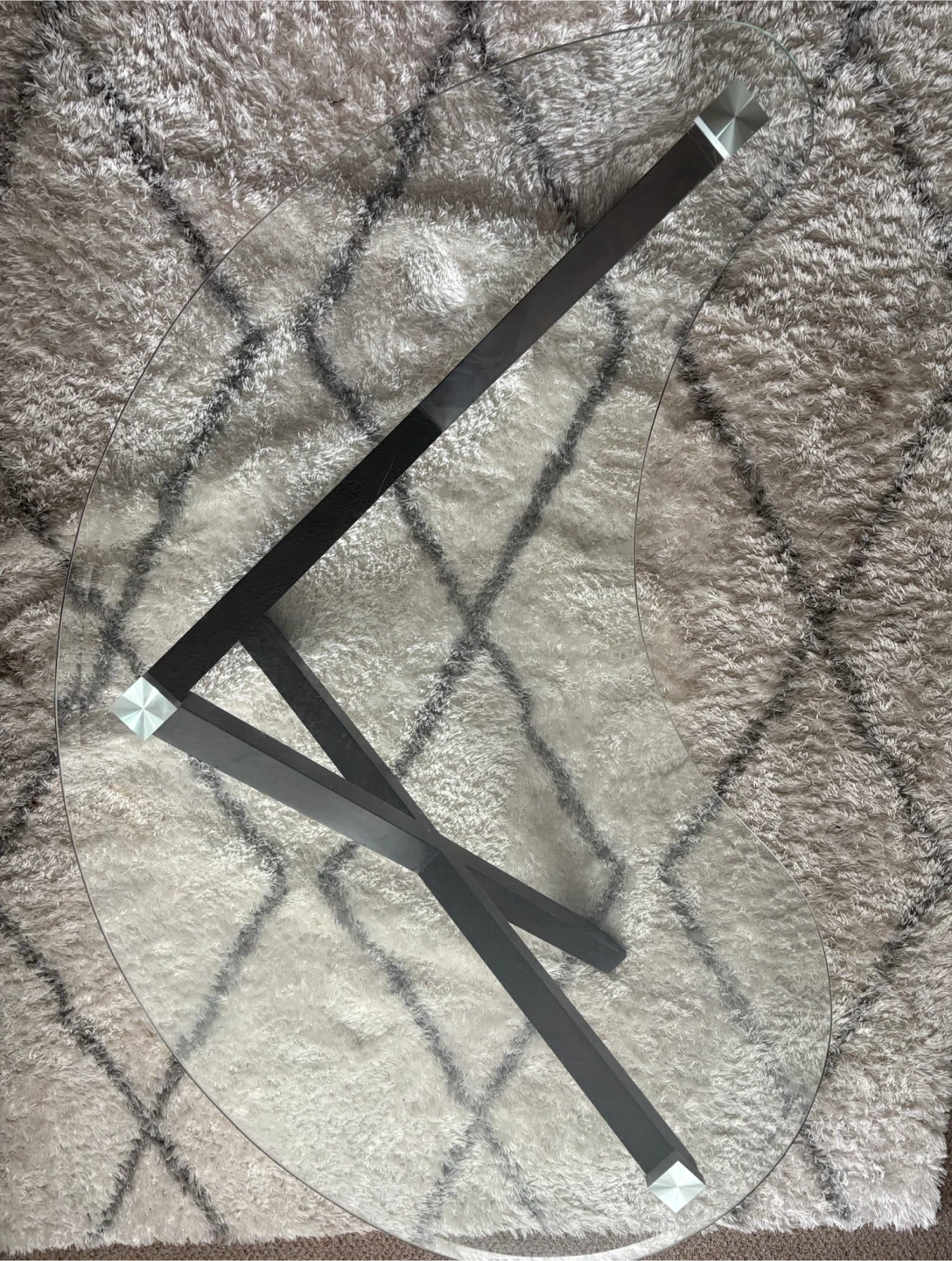 Oval glass coffee table - photo 3