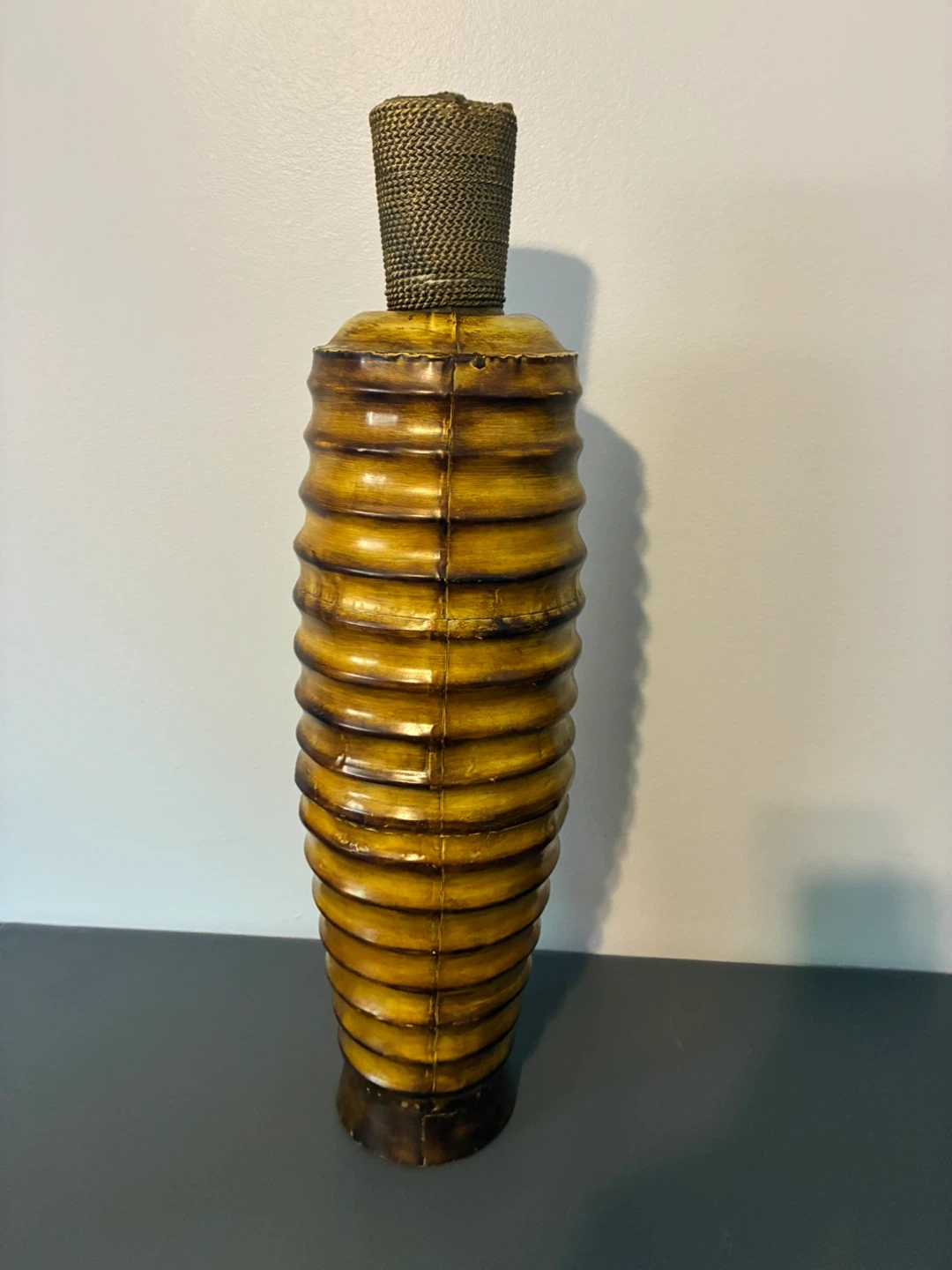 Tall Decorative Vase with Woven Top - photo 2