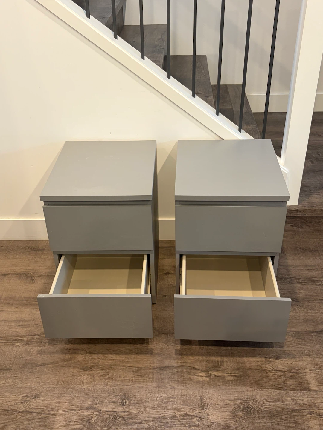 pair of IKEA nightstands in grey colour - photo 3