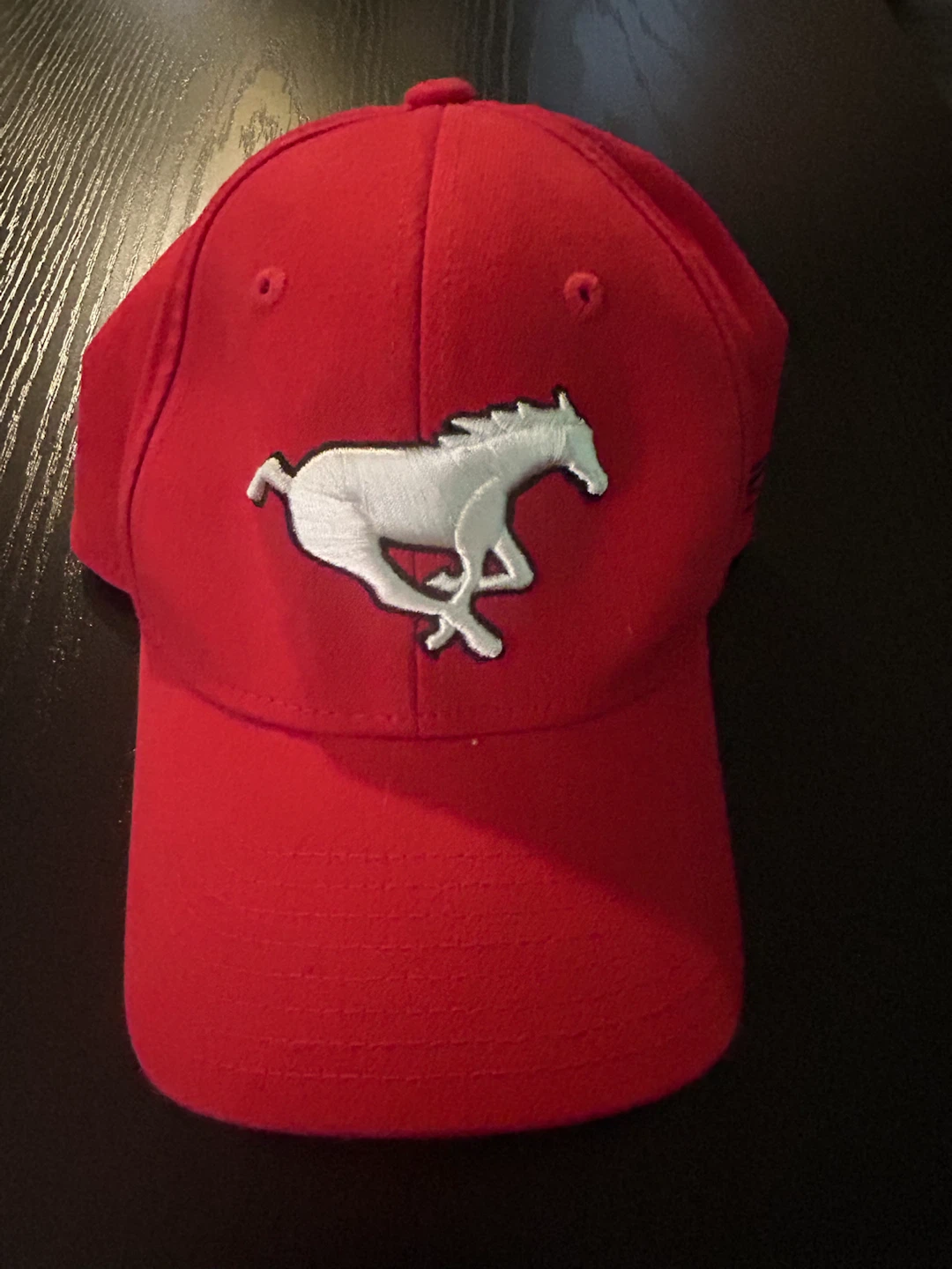 Red CFL Baseball Cap with Running Horse Logo