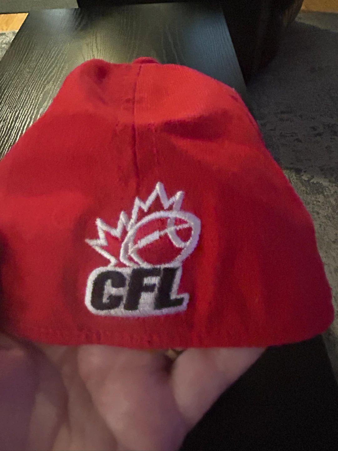 Red CFL Baseball Cap with Running Horse Logo - photo 2