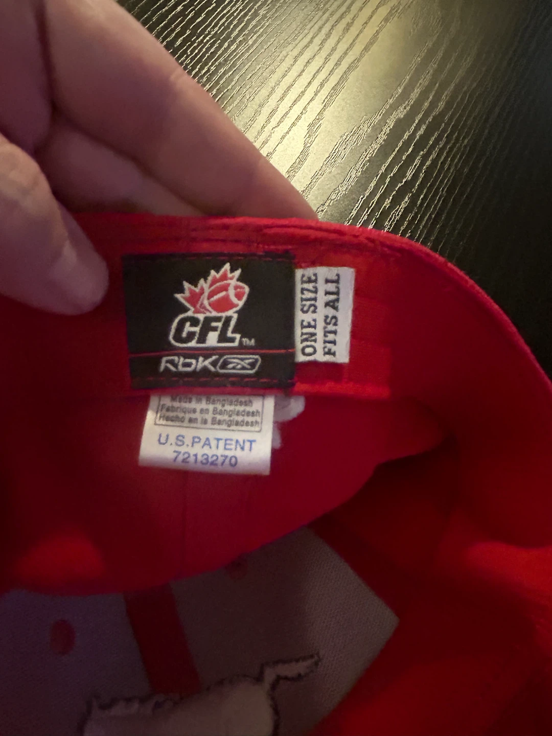 Red CFL Baseball Cap with Running Horse Logo - photo 3