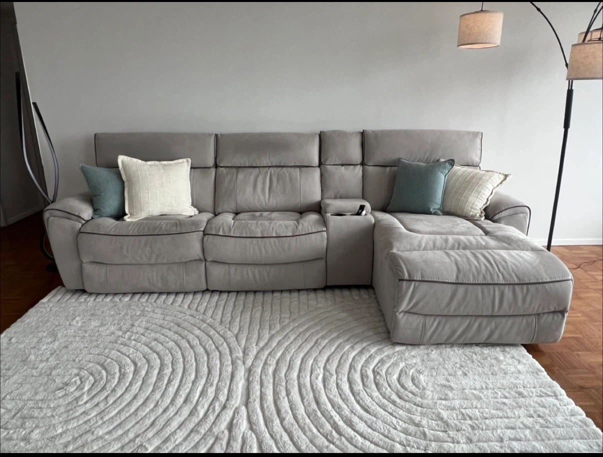 Sectional Sofa with Recliners and Console