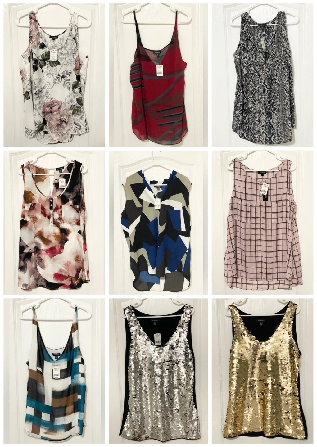 Lot of 9 Le Chateau Sleeveless Tops Size XXL